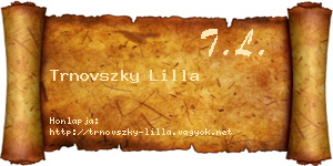 Trnovszky Lilla névjegykártya